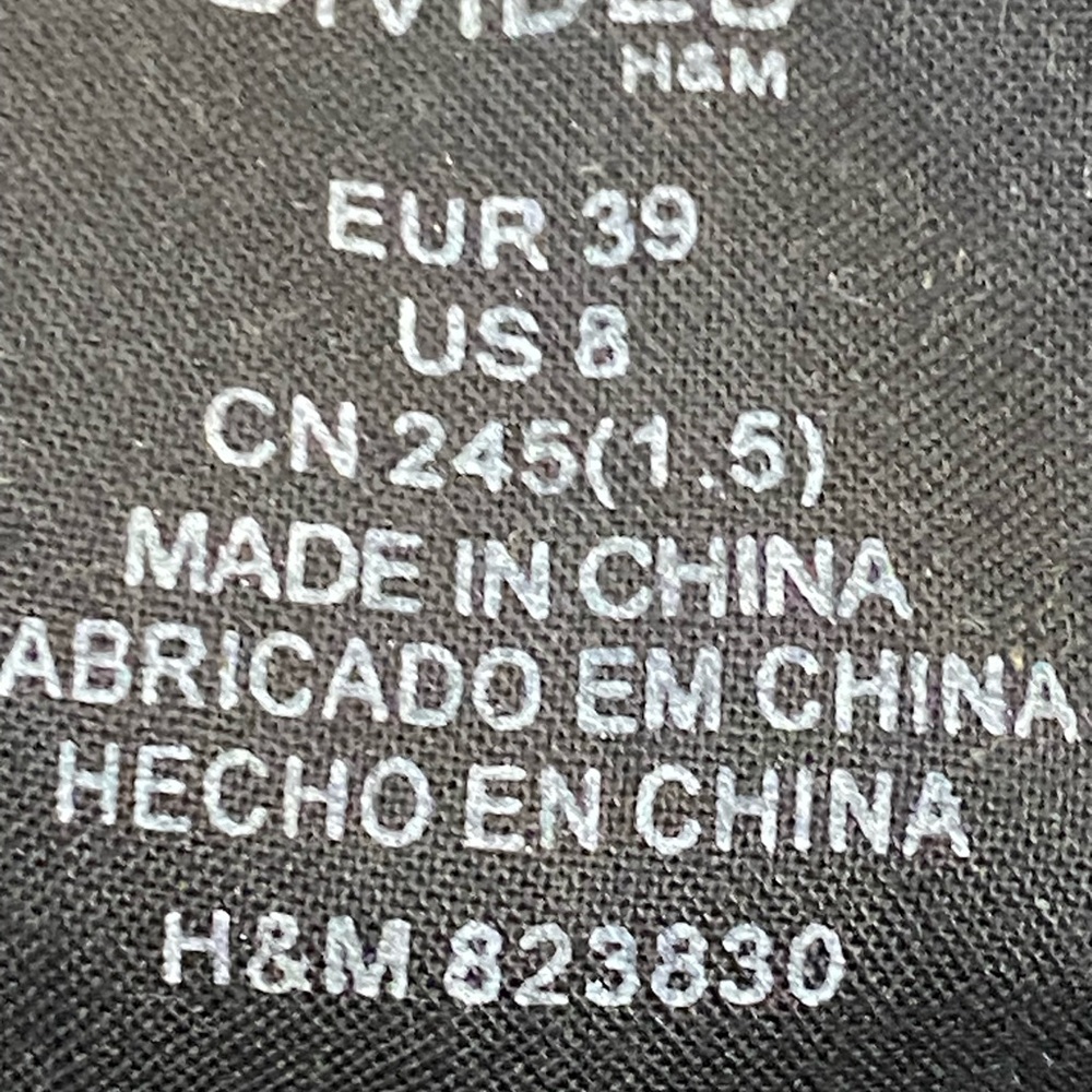 H&M Divided Black Faux Suede Ankle Boots Double Buckle Size 8 - Picture 8 of 8